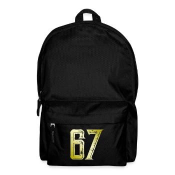 67 Zahl Symbol - Rucksack - Schwarz - Vorne