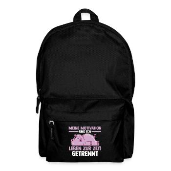 Meine Motivation und ich leben zur Zeit getrennt - Rucksack - Schwarz - Vorne