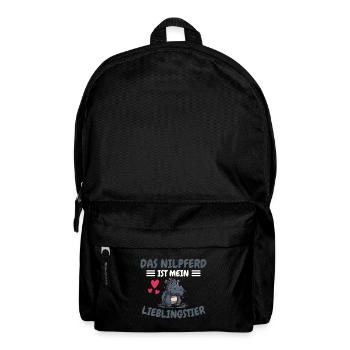 Nilpferd Lieblingstier Afrika Tier Geschenk Hippo - Rucksack - Schwarz - Vorne