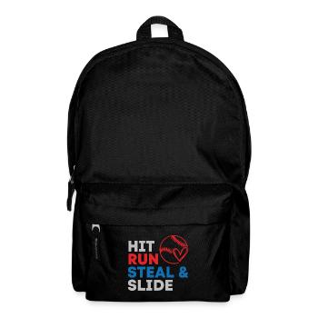 hit run baseball - Rucksack - Schwarz - Vorne