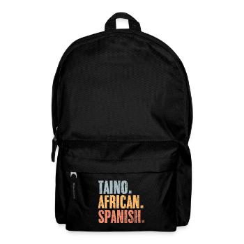 Vintage Taino African Spanish A Boricua Latino - Rucksack - Schwarz - Vorne