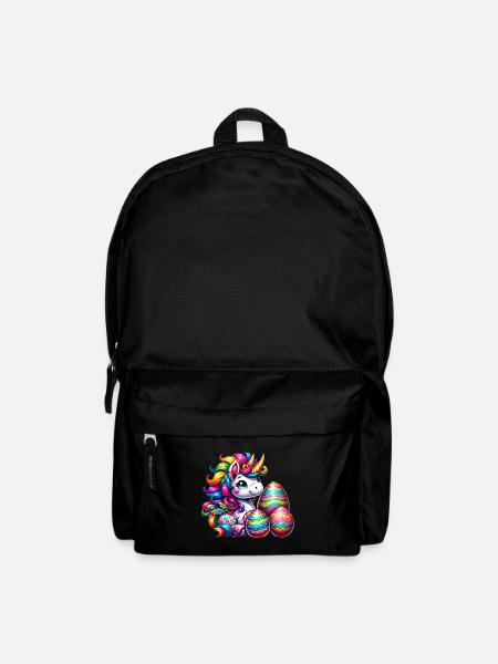 Ostern Einhorn & Bunte Eier - Rucksack - Schwarz