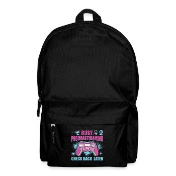 Gamer Busy Procrastigaming Gaming - Rucksack - Schwarz - Vorne