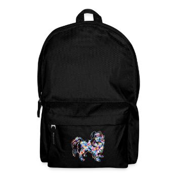 Papillon Dog Geometric - Backpack - black - Front