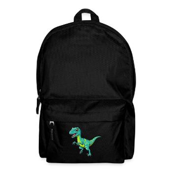Dino Cartoon Velociraptor - Rucksack - Schwarz - Vorne