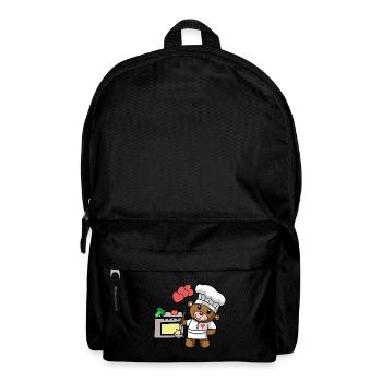 Teddy Bear Chef Cooking Culinary Arts Restaurant Kitchen - Backpack - black - Front