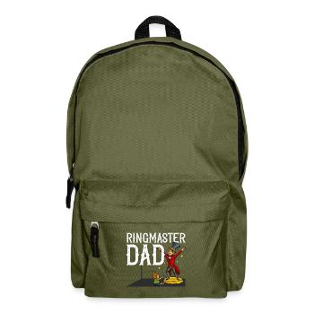 Circus Birthday Party Papa Theme Ringmaster - Backpack - olive green - Front