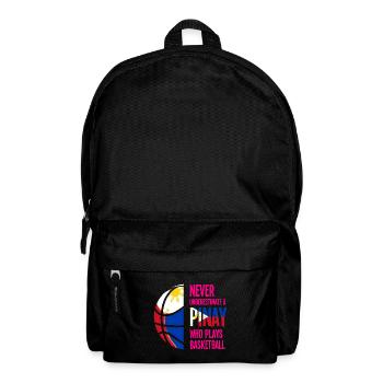 Philippinen Pinay Flagge Basketball I Geschenk - Rucksack - Schwarz - Vorne