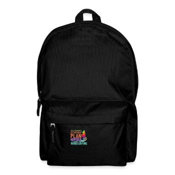 Windsurfen Brett Segel Paddel Windsurfer Wasser - Rucksack - Schwarz - Vorne