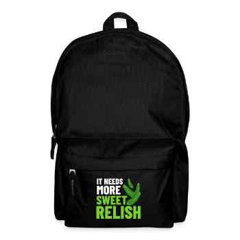 Sweet Relish Pickles Bottle Spice Jar - Backpack - black - Front