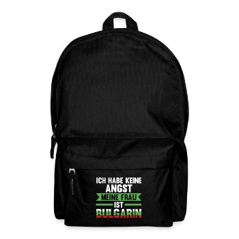 Ich habe keine Angst meine Frau ist Bulgarin - Rucksack - Schwarz - Vorne