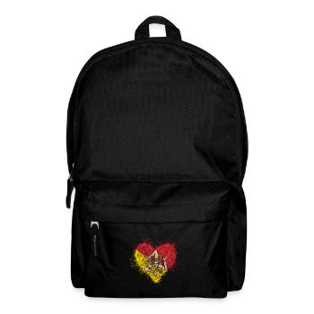 Herz Sizilien Flagge Vintage - Rucksack - Schwarz - Vorne