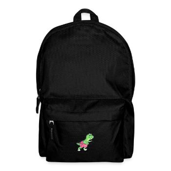 Sport dinosaur jumping rope dino girl - Backpack - black - Front