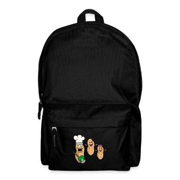 Familie Erdnuss Kochen Kinder Küche Vegan Küche - Rucksack - Schwarz - Vorne