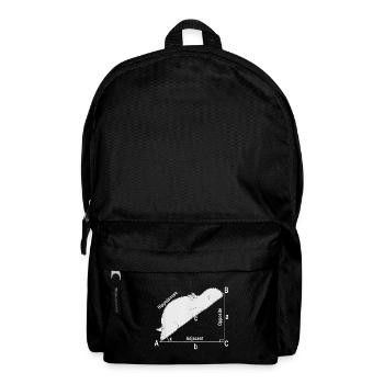 Hippo Math Analytical Funny Teacher Shirt - Backpack - black - Front