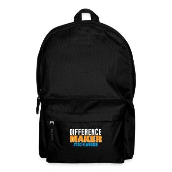 Difference Maker Social Worker Job Social Well-being - Backpack - black - Front