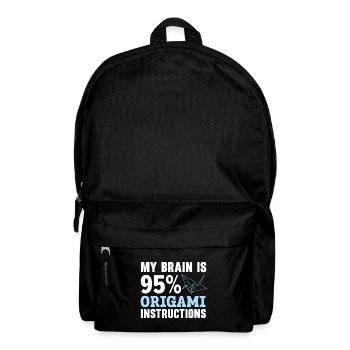 Mein Gehirn besteht zu 95% aus Origami-Anleitungen - Rucksack - Schwarz - Vorne