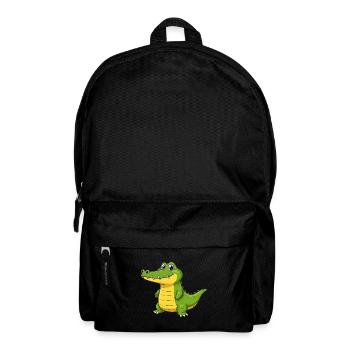 Animal Cartoon Crocodile - Backpack - black - Front