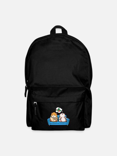 Meerschweinchen Sofa Lesen Träumen Futter - Rucksack - Schwarz
