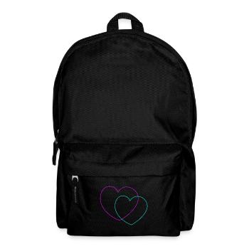 Heart Hearts Love Partenaire Partenariat Couple - Sac à dos - noir - Devant