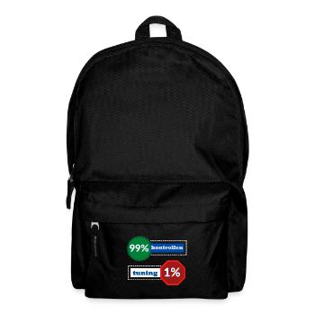 1% Tuning 99% Kontrollen - Rucksack - Schwarz - Vorne