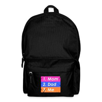 1. Mama 2. Papa 3. Ich - Rucksack - Schwarz - Vorne