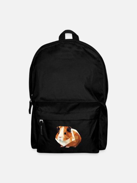 Meerschweinchen Origami Geometrisch - Rucksack - Schwarz