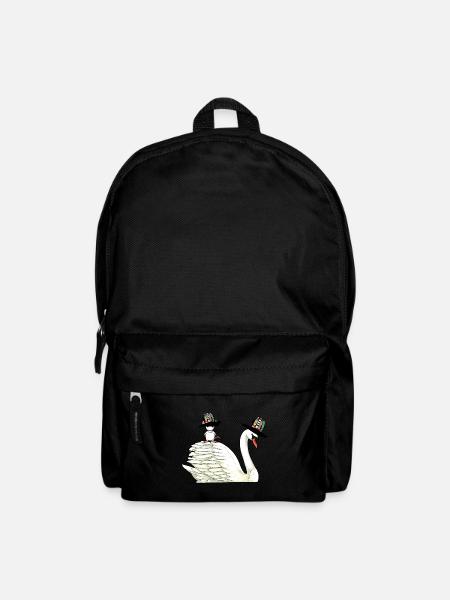Schwan Maus Nager Vogel Hippie Freunde Tiere Kind - Rucksack - Schwarz