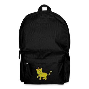Licornes, Chats, Chats, Animaux Mythiques - Sac à dos - noir - Devant