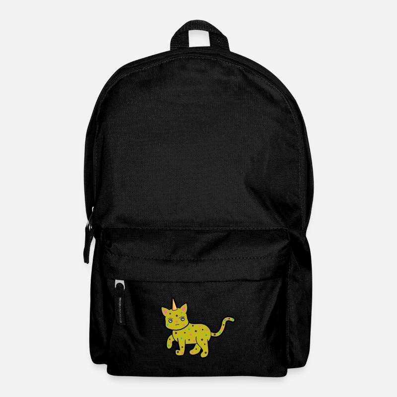 Einhörn Katze Katzen Fabeltiere - Rucksack - Schwarz