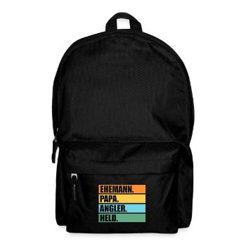 Angeln Fischer Papa Vater Fischen Angel Angler - Rucksack - Schwarz - Vorne