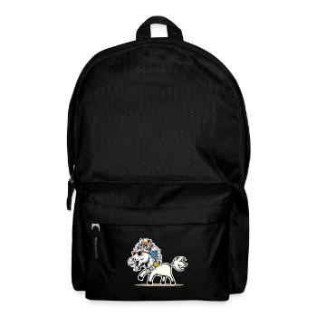 lustig witzig spaßig Pferd Pferde Gaul Kinder Kind - Rucksack - Schwarz - Vorne