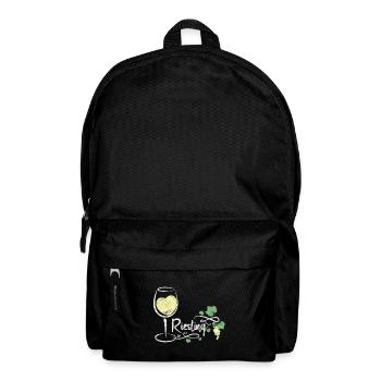 Riesling Rotwein trinken Wein trinken Spruch - Rucksack - Schwarz - Vorne