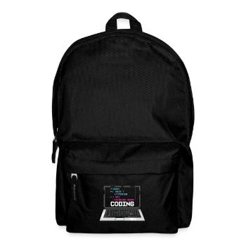 Programmeur Programmation Ordinateur Développeur Pc - Sac à dos - noir - Devant