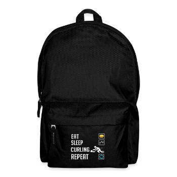 Curling Sports Game Player Curling Stones Ice - Backpack - black - Front
