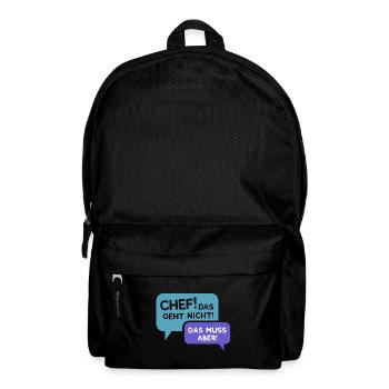 Chef, geht nicht gibts nicht! - Lustige Job - Rucksack - Schwarz - Vorne