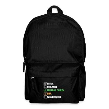 Bier Fahrradfahrer Rad Fahrrad - Rucksack - Schwarz - Vorne