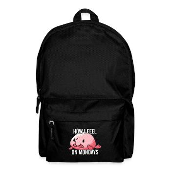 Comment je me sens le lundi Propriétaire de Blobfish - Sac à dos - noir - Devant