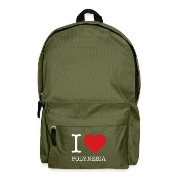 J’ADORE LA POLYNÉSIE - Sac à dos - vert olive - Devant