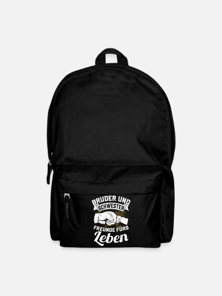 Bruder und Schwester Freunde fürs Leben - Rucksack - Schwarz