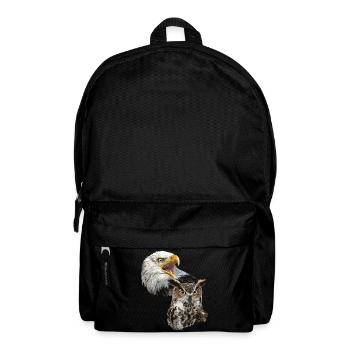 Amerikanischer Pigargo und amerikanische Eule - Rucksack - Schwarz - Vorne
