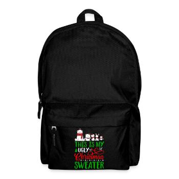This Is My Ugly Christmas Sweater Funny - Backpack - black - Front