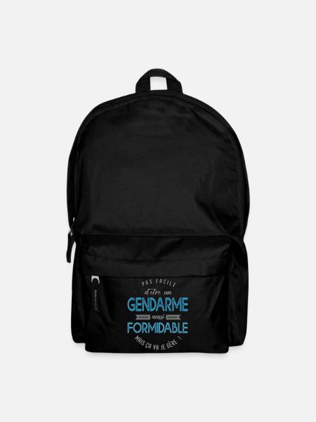 Gendarme formidable Cadeau Humour Homme armée - Sac à dos - noir