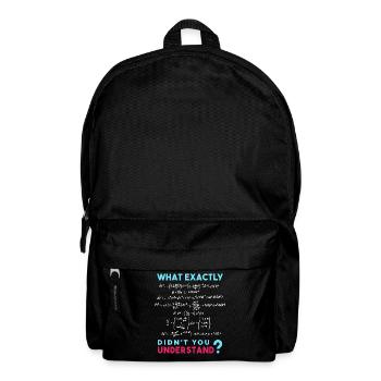Physik Formel Scherz Lustig Mathe - Rucksack - Schwarz - Vorne