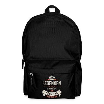 Legenden werden im Februar gebohren - Rucksack - Schwarz - Vorne
