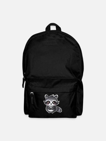 Waschbär - Rucksack - Schwarz