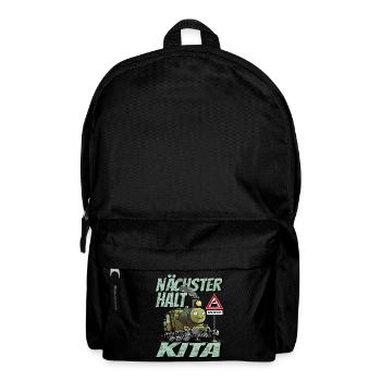 Nächste Haltestelle Kita - Kids Lokomotive - Rucksack - Schwarz - Vorne