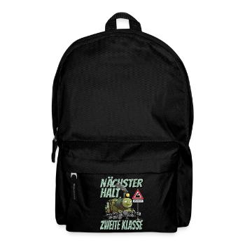 Nächster Halt Zweite Klasse - Grundschule Lok und - Rucksack - Schwarz - Vorne
