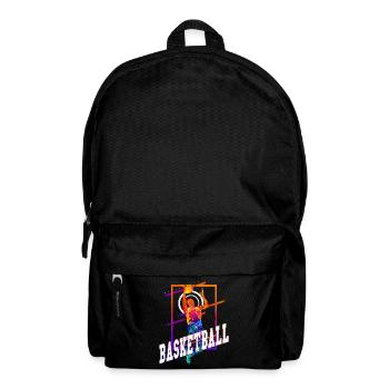 Basketball Basketballspieler Spieler Vintage Bunt - Rucksack - Schwarz - Vorne