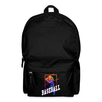 Joueur de baseball Vintage Coloré - Sac à dos - noir - Devant